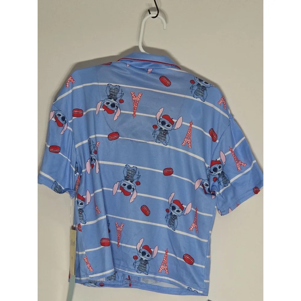 STITCH DISNEY Lilo And Stitch 2 Piece Pajama Sleepwear Set GIRLS SIZE S 6/6x NEW
